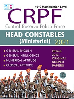 SURA`S Central Reserve Police Force (CRPF) Head Constables (Ministerial) Exam Book - 2021 Latest Edition