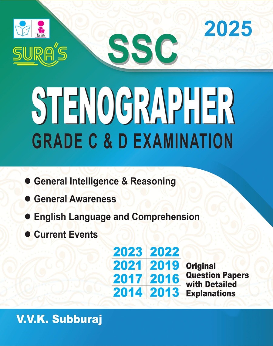 SURA`S SSC Stenographers Grade C & D Exam Books - LATEST EDITION 2025