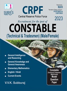 SURA`S CRPF Constables (Technical and Tradesmen) Exam Books in English 2023