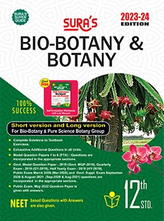 SURA`S 12th Standard Bio-Botany and Botany Short and Long Version Exam Guide in English Medium 2023-24 Edition