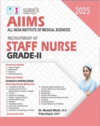 SURA`S AIIMS Staff Nurse Exam Study Material Books - LATEST EDITION 2025