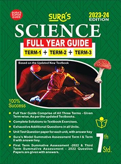 SURA`S 7th Standard Guide Science Full Year English Medium 2023-24 Latest Updated Edition