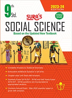 SURA`S 9th Standard Guide Social Science Full Year English Medium 2023-24 Edition