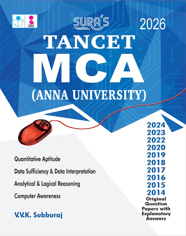 SURA`S TANCET MCA Entrance (Anna University) Exam Books - LATEST EDITION 2026