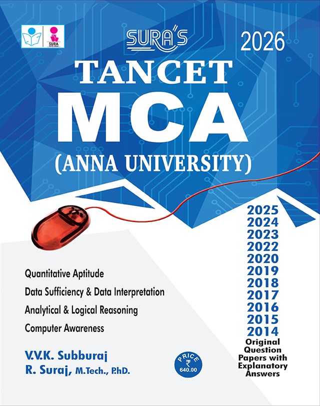 SURA`S TANCET MCA Entrance (Anna University) Exam Books - LATEST EDITION 2026