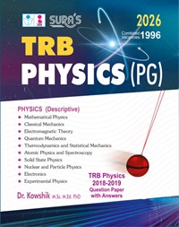 SURA`S TRB PG PHYSICS Exam Book Guide and Original Solved Question Paper with Answers - Latest Updated Edition 2026