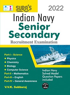 SURA`S Indian Navy Senior Secondary Exam Book in English - LATEST EDITION 2022