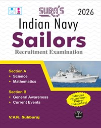 SURA`S INDIAN NAVY SAILORS Recruitment Examination Book in English - Latest Edition 2026