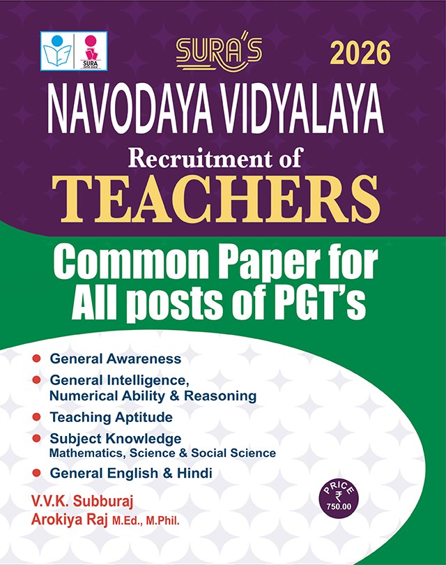 SURA`S Navodaya Vidyalaya Teachers Common Paper for All Posts  of PGT`s Exam Books - LATEST EDITION 2026