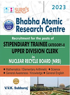 SURA`S Bhabha Atomic Research Centre(BARC) (Stipendiary Trainee Category II & Upper Division Clerk) Exam Books - LATEST EDITION 2023