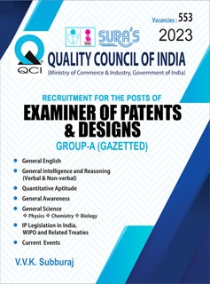 SURA`S QCI Examiner Of Patents & Designs Exam Books 2023