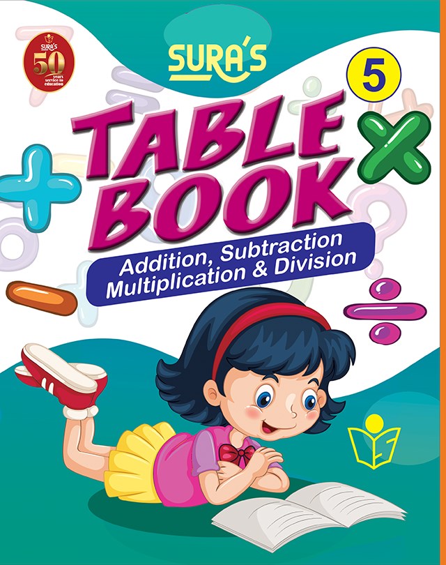 SURA`S Table Book Addition,Subtraction,Multiplication and Division - 5