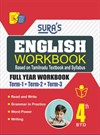 Sura`s 4th Std English Full Year Workbook Exam Guide (Latest Edition)