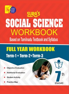 Sura`s 7th Std Social Science Full Year Workbook Exam Guide in English Medium(Latest Edition)