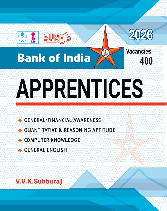 SURA`S Bank of India APPRENTICES Exam Book Guide in English Medium 2026