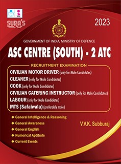 SURA`S ASC CENTRE (SOUTH) - 2 ATC (Civilian motor driver,Cleaner,Cook,Civilian catering instructor,Labour,MTS(safaiwala) Exam Book - Latest Edition 2023