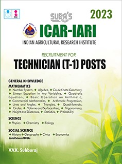 SURA`S ICAR-IARI Technician(T1) Posts Exam Book 2023 - Latest Edition