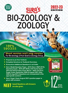 SURA`S 12th Standard Bio-Zoology and Zoology Short and Long Version Exam Guide in English Medium 2022-23 Latest Updated Edition