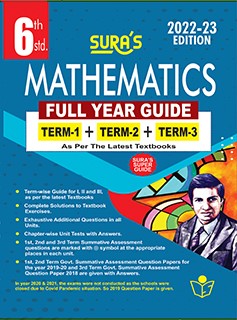 SURA`S 6th Standard Mathematics Full Year Guide English Medium 2022-23 Edition