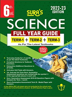 SURA`S 6th Standard Science Full Year Guide English Medium 2022-23 Edition