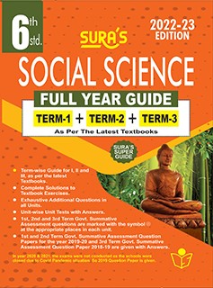 SURA`S 6th Standard Social Science Full Year Guide English Medium 2022-23 Edition