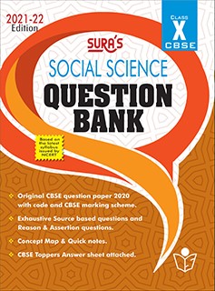 SURA`S 10th Std CBSE Social Science Question Bank (Based on the latest syllabus issued by NCERT) 2021-22 Edition