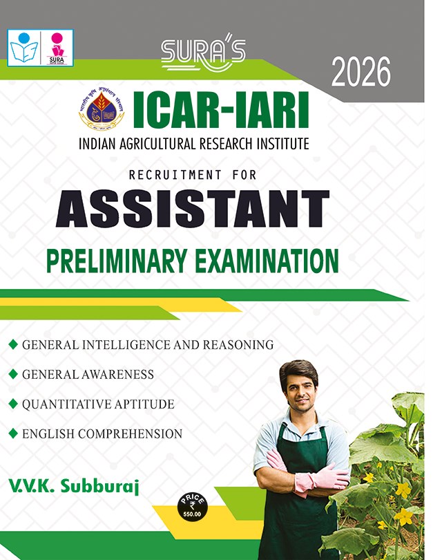 SURA`S ICAR-IARI Assistant Preliminary Exam Book Latest Edition 2026