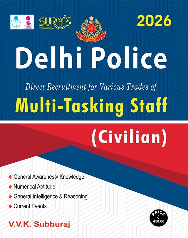 SURA`S Delhi Police MTS (Multi Tasking Staff) Civilian Exam Books - Latest Updated 2026
