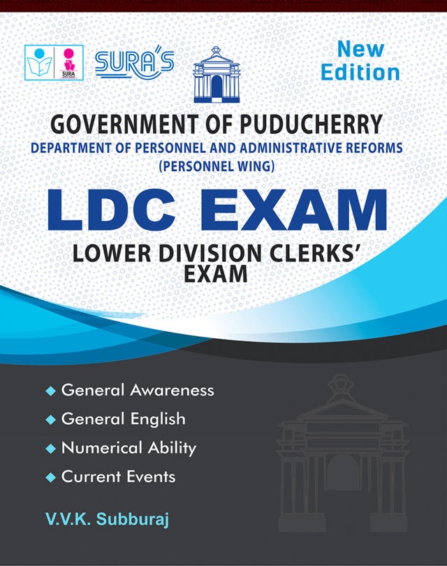 SURA`S Puducherry LDC (Lower Division Clerks) Exam Book in English Medium - Latest Updated Edition