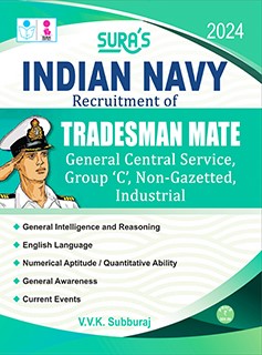 SURA`S INDIAN NAVY Tradesman Mate Exam Book in English Medium - Latest Updated Edition 2024