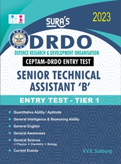SURA`S DRDO CEPTAM Senior Technical Assistant `B` - Entry Test - Tier 1 Exam Book - English - Latest Updated Edition 2023
