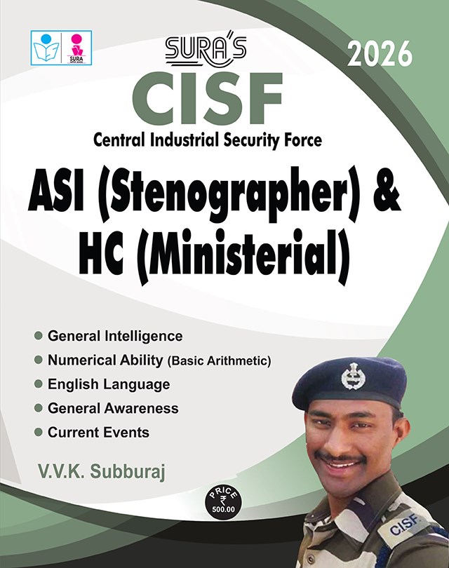 SURA`S CISF ASI(Stenographer) & HC(Ministerial) Exam Book in English Medium - Latest Updated Edition 2026