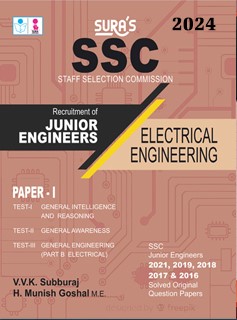 SURA`S SSC Junior Engineers Electrical Engineering Paper 1 Exam Book in English Medium - Latest Updated Edition 2024
