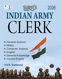 SURA`S Indian Army CLERK Exam Book in English - Latest Updated Edition 2026