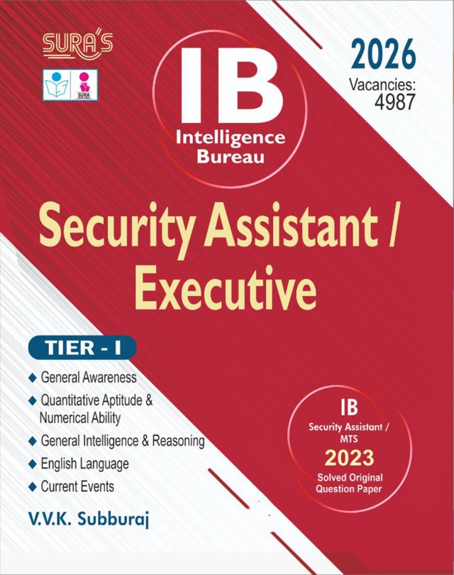 SURA`S IB Intelligence Bureau Security Assistant / Executive Tier-I Exam Book Guide in English Medium - 2026