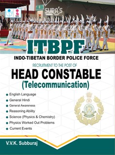 SURA`S ITBPF(Indo-Tibetan Border Police Force) Head Constable (Telecommunication) Exam Book in english Medium - Latest Updated Edition 2024
