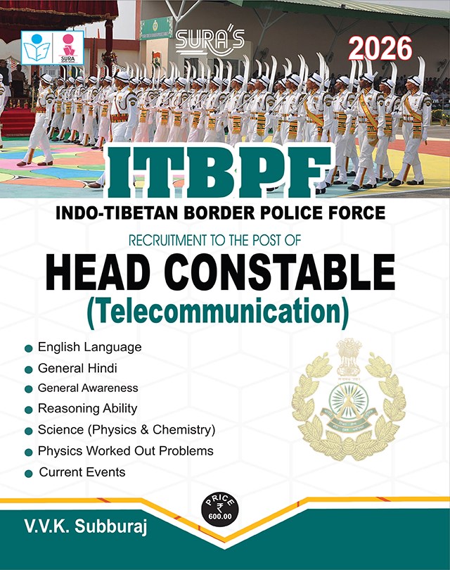 SURA`S ITBPF(Indo-Tibetan Border Police Force) Head Constable (Telecommunication) Exam Book in english Medium - Latest Updated Edition 2026