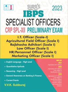 SURA`S IBPS Specialist Officers ( SO ) (CRP SPL XII ) Preliminary Exam Book in English Medium - Latest Edition 2023