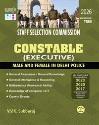 SURA`S SSC Consables (Executive) Male and Female in Delhi Police Exam Book in English Medium - Latest Updated Edition 2026