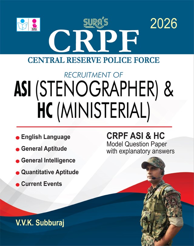 SURA`S CRPF ASI(Stenographer) and HC(Ministerial) Exam Book in English Medium - Latest Updated Edition 2026