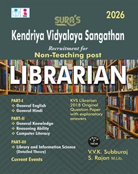 SURA`S KVS LIBRARIAN (Non-Teaching Post) Part I,II and III Exam Book in English Medium - Latest Updated Edition 2026