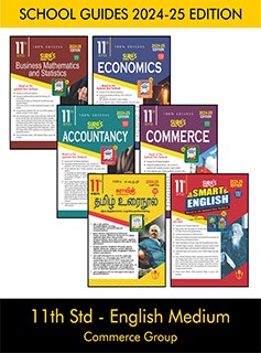 SURA`S 11th STD All subjects in 1 bundle Offer For Commerce group (Tamil, English,Accountancy,Commerce,Economics) Set of 5 Guides - English Medium 2024-25