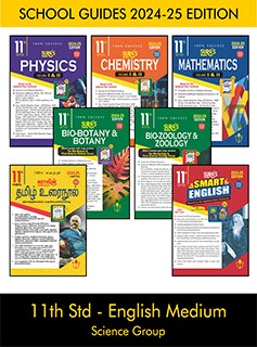 SURA`S 11th STD All subjects in 1 bundle Offer For Science group (Tamil, English,Mathematics,Bio-Botany,Bio-Zoology,Physics,Chemistry) Set of 7 Guides - English Medium 2024-25