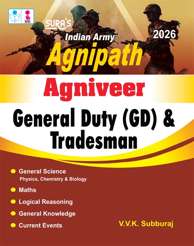 SURA`S Indian Army Agnipath Agniveer General Duty (GD) and Tradesman Exam Book in English Medium - Latest Updated Edition 2026