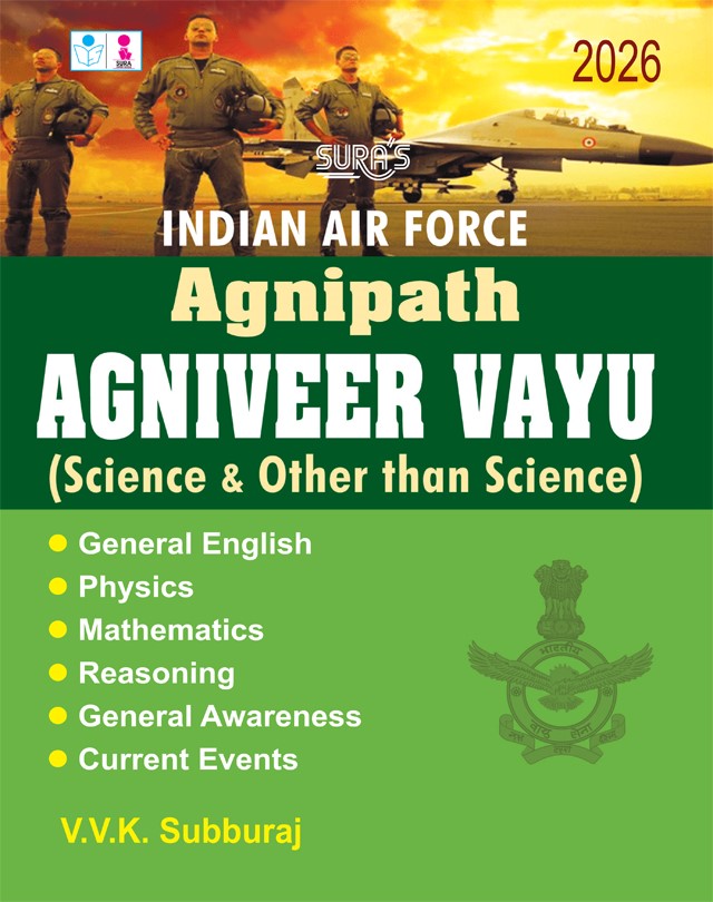 SURA`S Indian Air Force Agnipath Agniveer Vayu Science and Other than Science Exam Book in English Medium - Latest Updated Edition 2026
