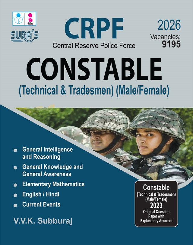 SURA`S CRPF Constable (Technical & Tradesmen)(Male/Female) Exam Book in English Medium - Latest Updated Edition 2026