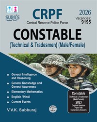 SURA`S CRPF Constable (Technical & Tradesmen)(Male/Female) Exam Book in English Medium - Latest Updated Edition 2026