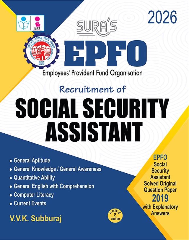 SURA`S EPFO Social Security Assistant Exam Book in English Medium - Latest Updated Edition 2026