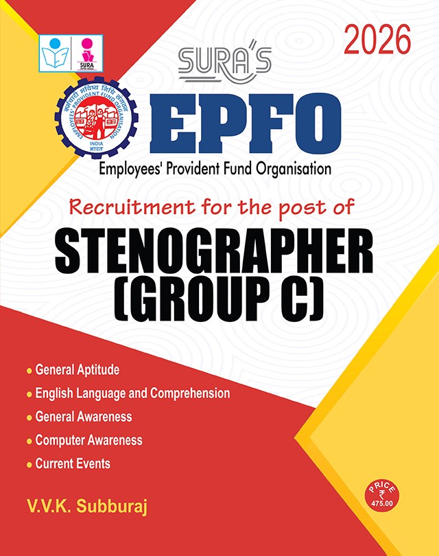 SURA`S EPFO Stenographer (Group C) Exam Book in English Medium - Latest Updated Edition 2026