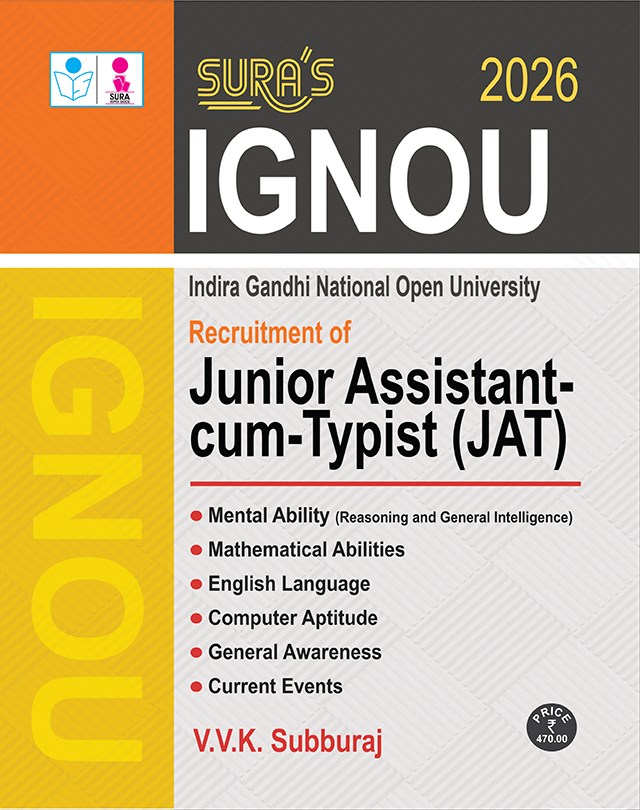 SURA`S IGNOU Junior Assistant-cum-Typist (JAT) Exam Book in English Medium - Latest Updated Edition 2026